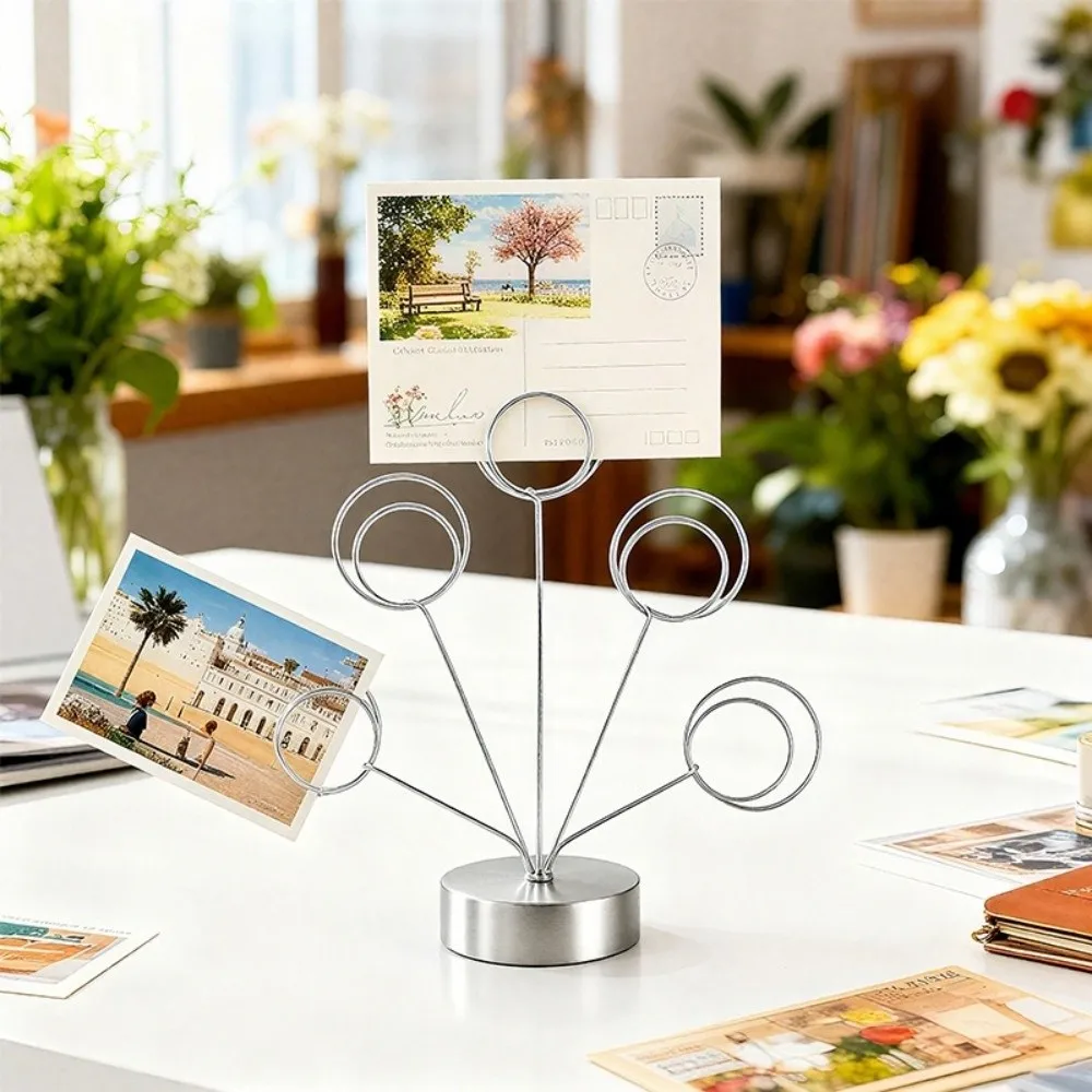 New Multifunctional Note Clips Creative Design Portable Business Card Holder Stable Photo Stand Office Decoration