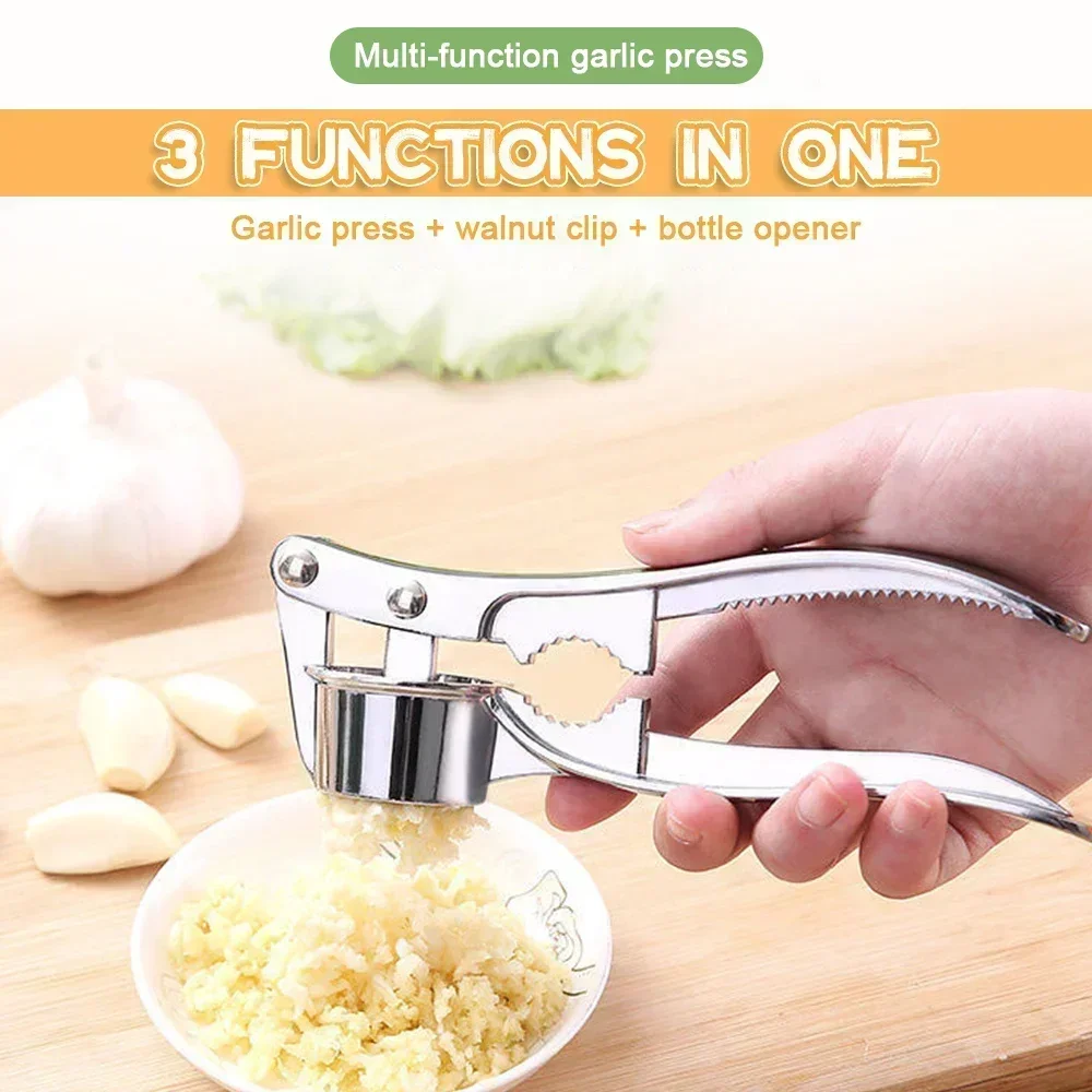 

Stainless Steel Garlic Masher Kitchen Vegetable Crusher Handheld Manual Ginger Grinder Squeezer Tool Kitchen Mincer Accessories