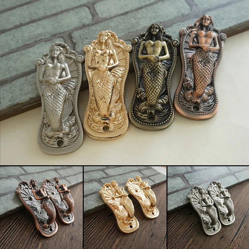 Mermaid Shape Metal Wall Coat Hooks Vintage Wall Mount For Living Room Bedroom Kitchen