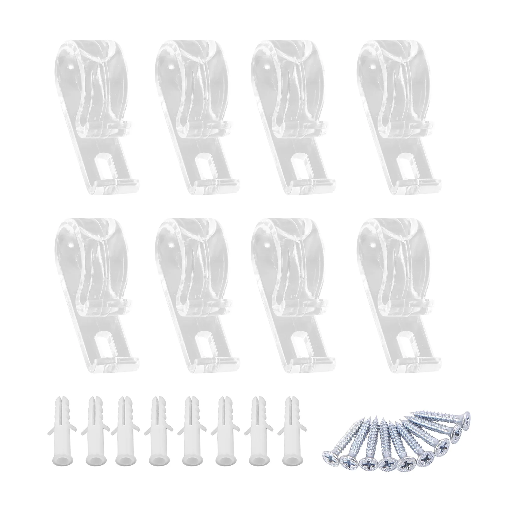 RANA 8 Uds cortina transparente P Clips gancho, Clips para persianas enrollables cordón de cadena de seguridad para niños ganchos de Clip P para persianas enrollables romanas verticales