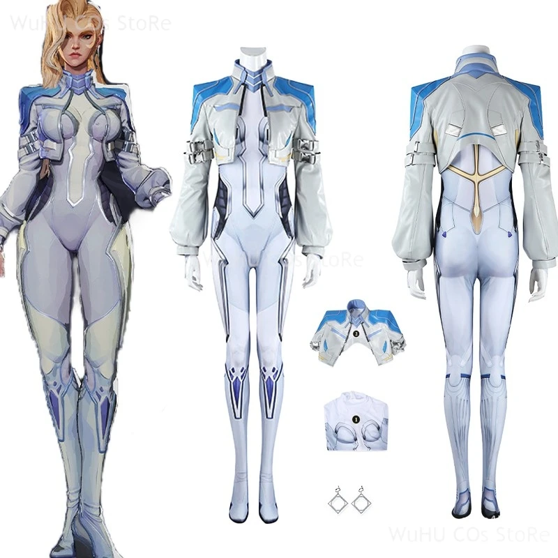 

Rivals Dagger Cosplay Coat Jumpsuit Costume Outfits Earrings Female Movie Roleplay Disfraz Women Halloween Carnival Suit