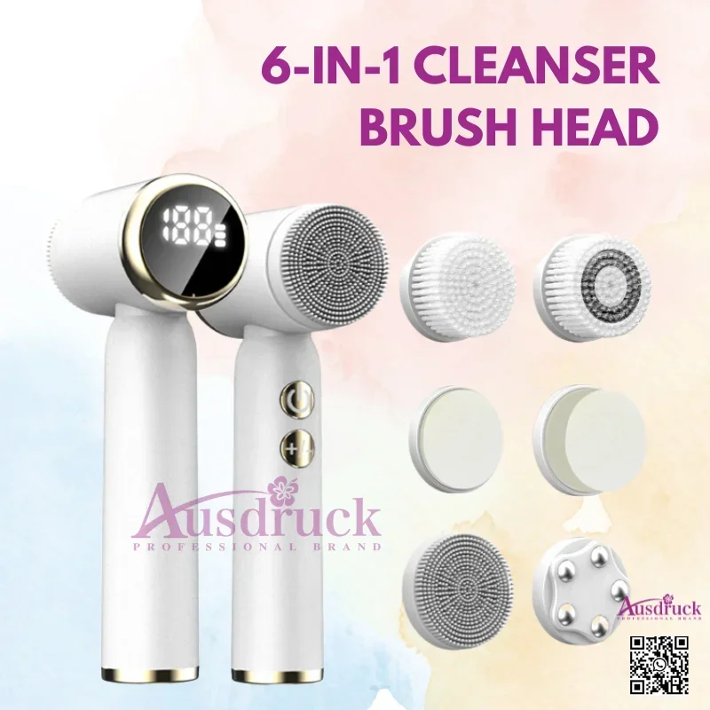 New 6-in-1 Facial Cleansing Brush Heads – Deep Pore Cleaning, Exfoliation & Gentle Skincare, Universal Fit for All Devices