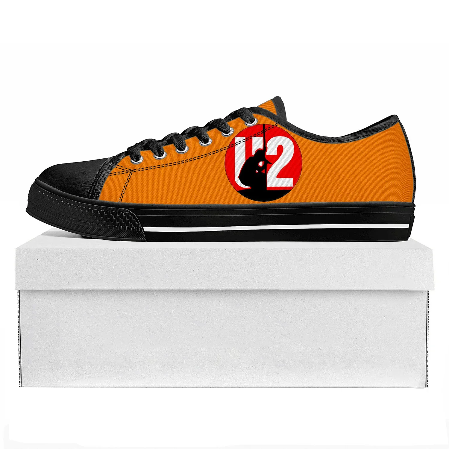 U2 Rock Band-Baskets basses punk pour hommes et femmes, chaussures de couple décontractées, chaussures en toile pour adolescents, chaussures personnalisées, mode de haute qualité