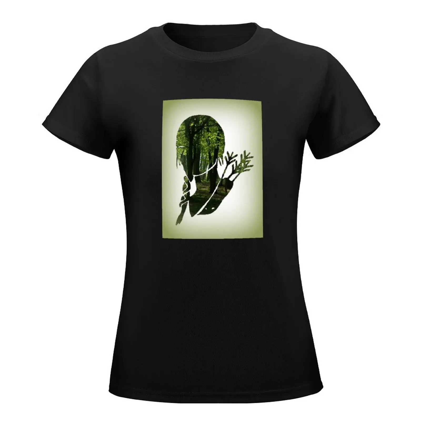 Katniss Everdeen in the Woods T-Shirt cute tops heavyweights funny t shirts for Women