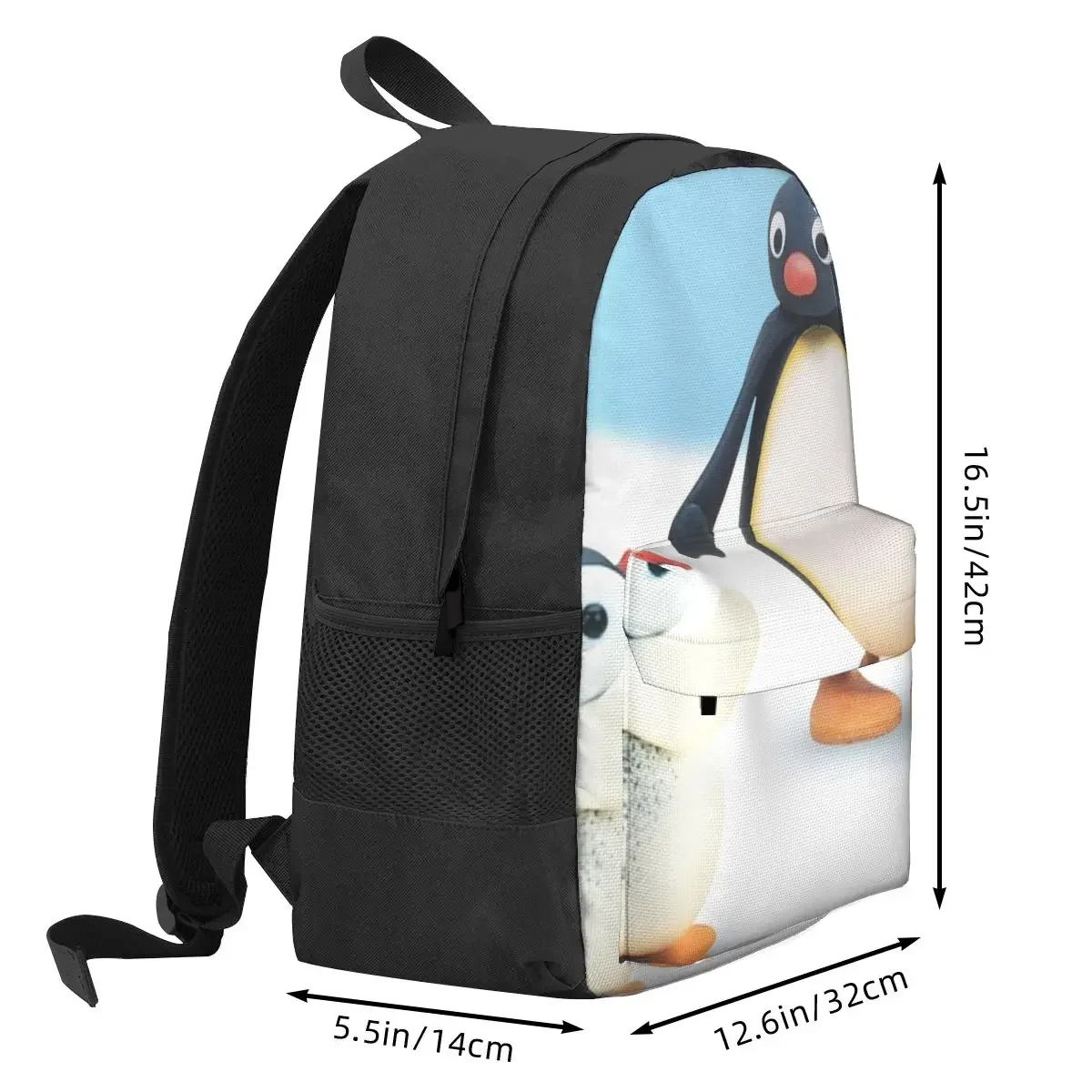 Pingu Penguin Backpack Student BookBag Kids School Bag Laptop Shoulder Bags for Boys Girls