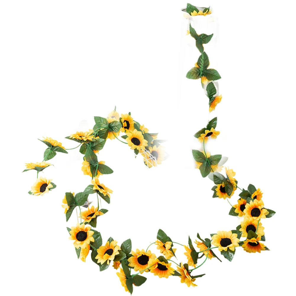 Lifelike Sunflower Garland Artificial Flower Garland Long-lasting Maintenance-free Premium Silk Material Vibrant Colors