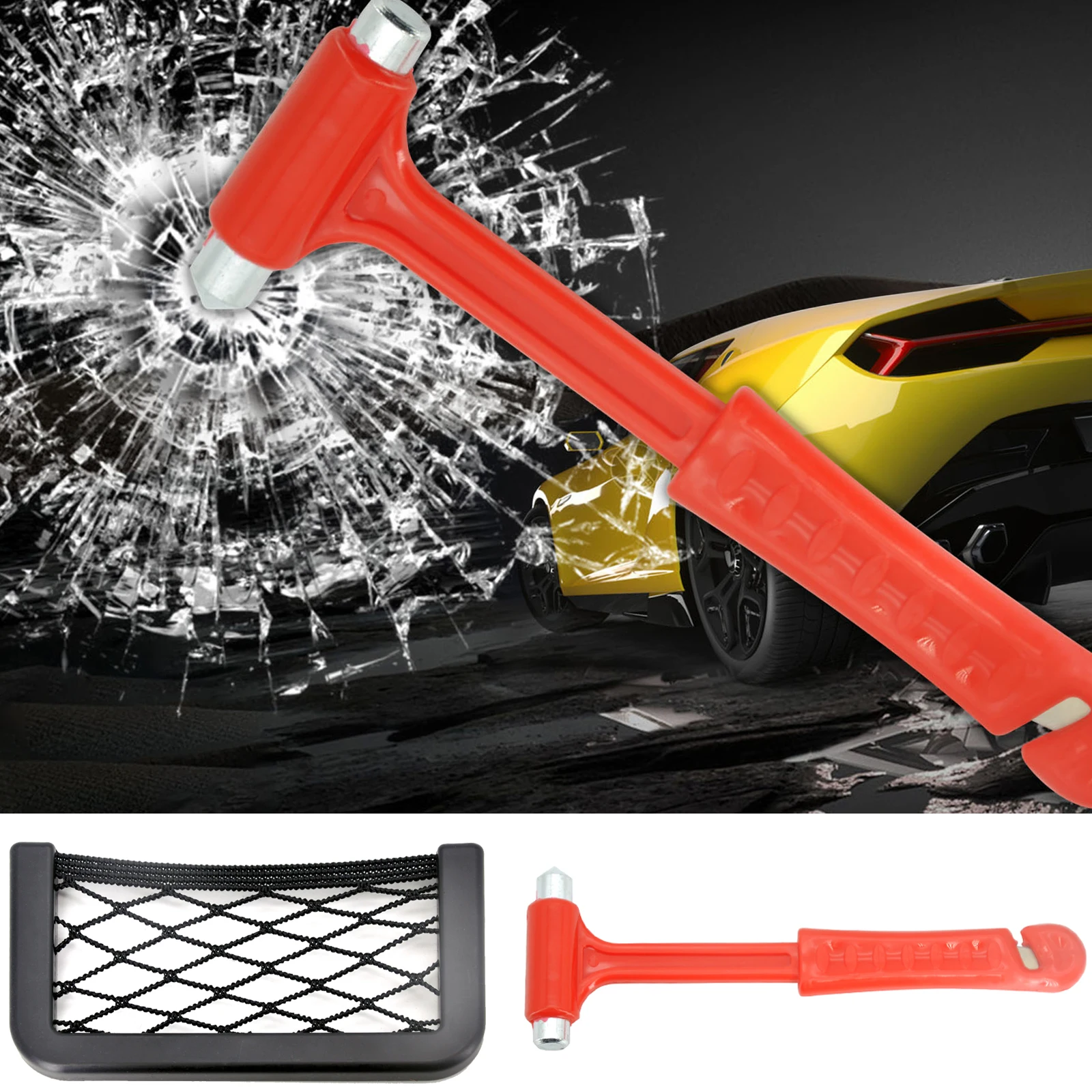 

Seat Belt Cutter Window Glass Breaker Car Rescue Tool Mini Car Safety Hammer Self-Help Emergency Escape Tool