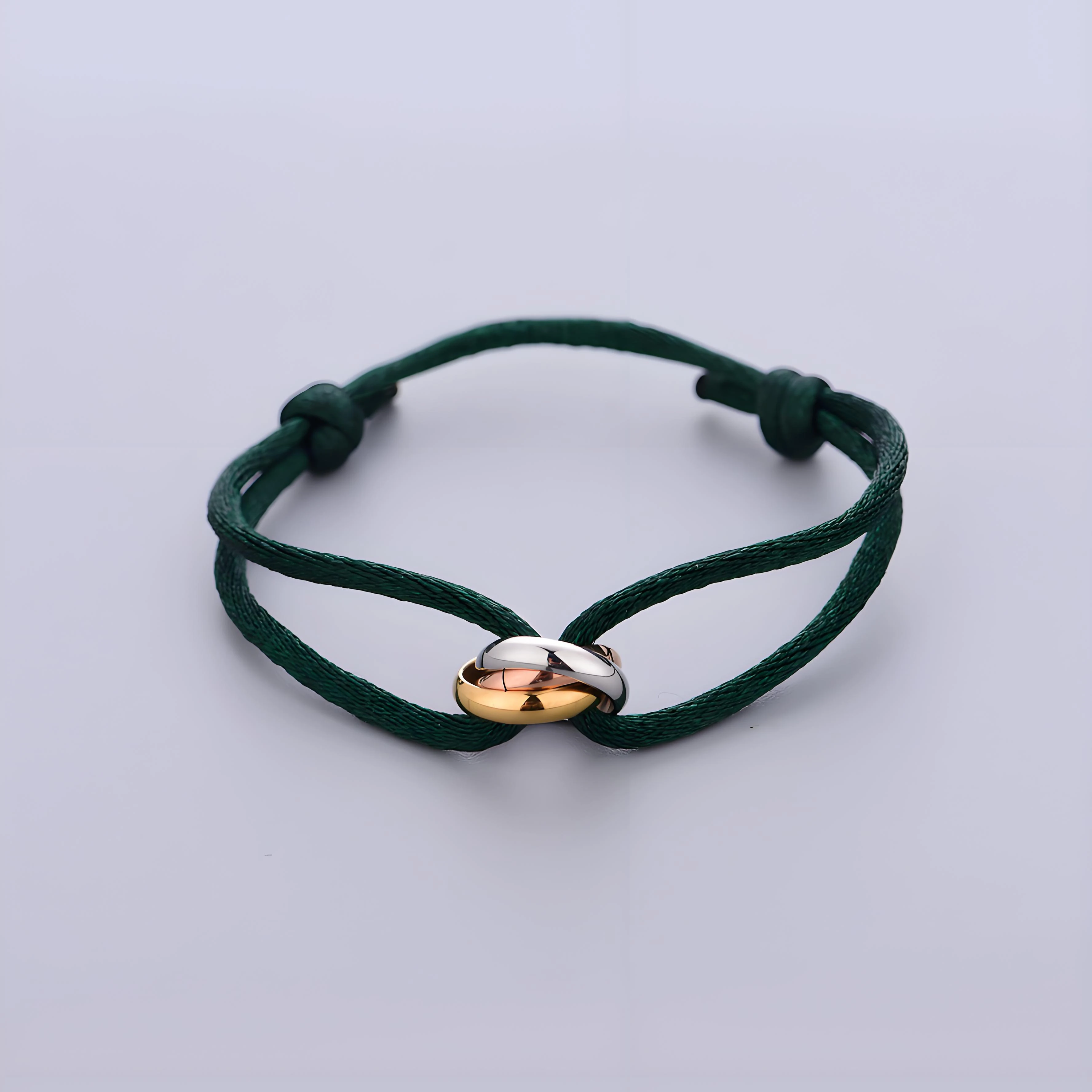 Trinity armband roestvrij staal cirkel damesarmband verschillende kleuren touw klassiek populair driekleurig gradiëntsieraden