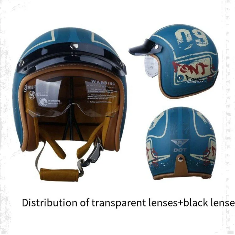 

Retro motorcycle Bluetooth helmet for men and women in summer four seasons sunscreen motorcycle personality cool for Harley