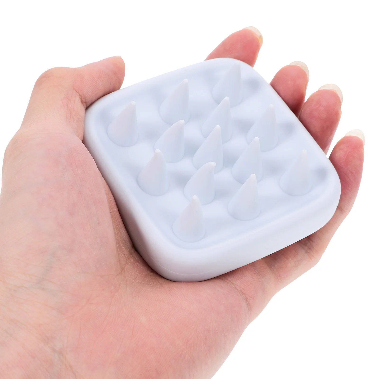 فرشاة تنظيف فروة الرأس المدمجة لعلاج القشرة وتقشيرها، فرشاة تدليك سهلة التعليق في متجر السفر ورحلة العمل ومدلك فروة الرأس