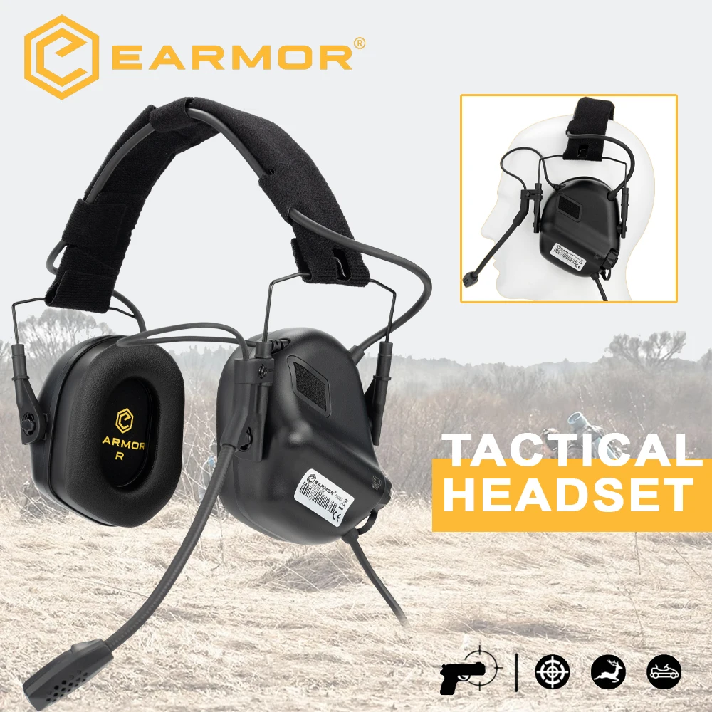 Cache-oreilles de tir électronique EARMOR M32 SE, casque d'amplification sonore tactique, Protection auditive, Anti-bruit