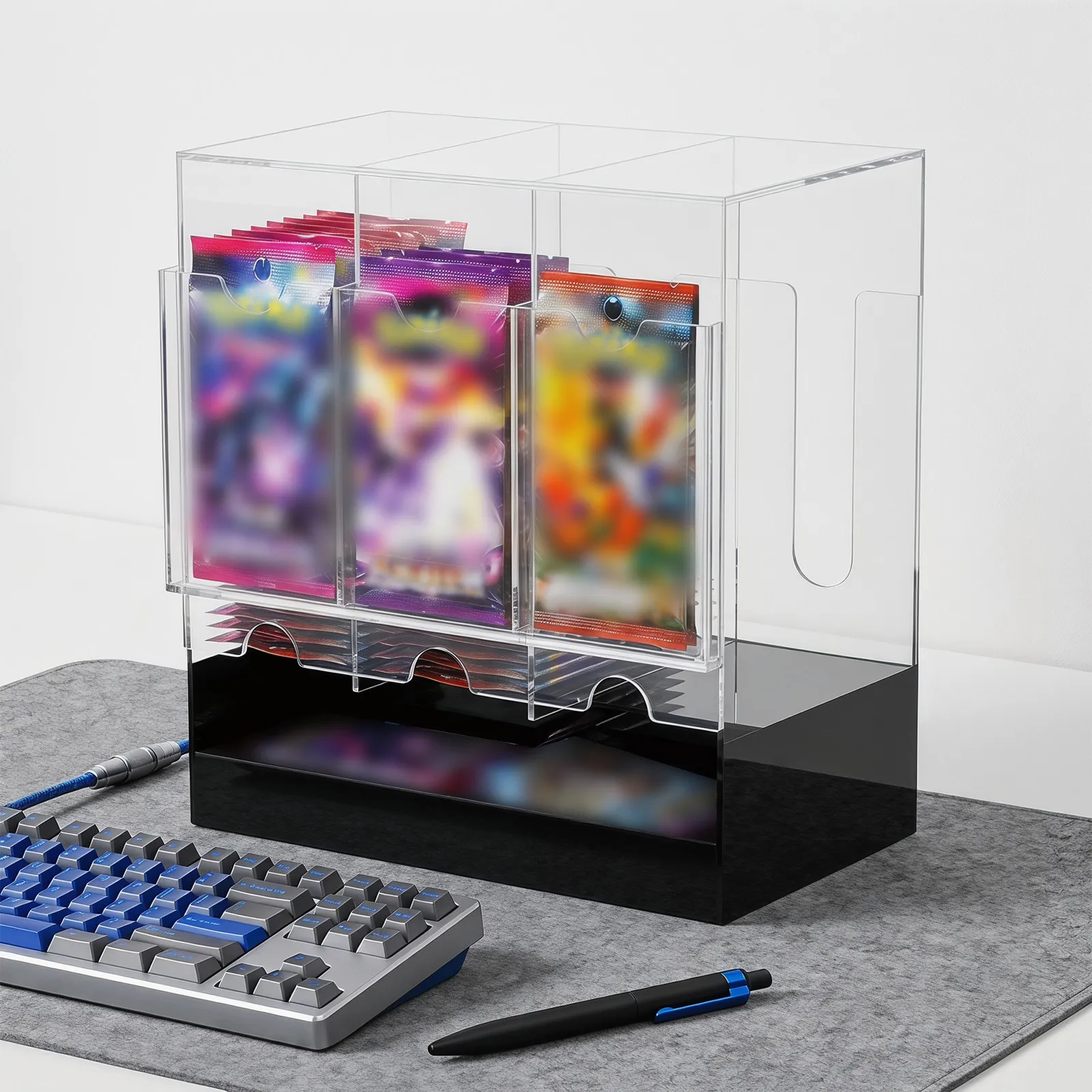 Game Storage Box - صندوق تخزين بطاقات تداول شفاف من