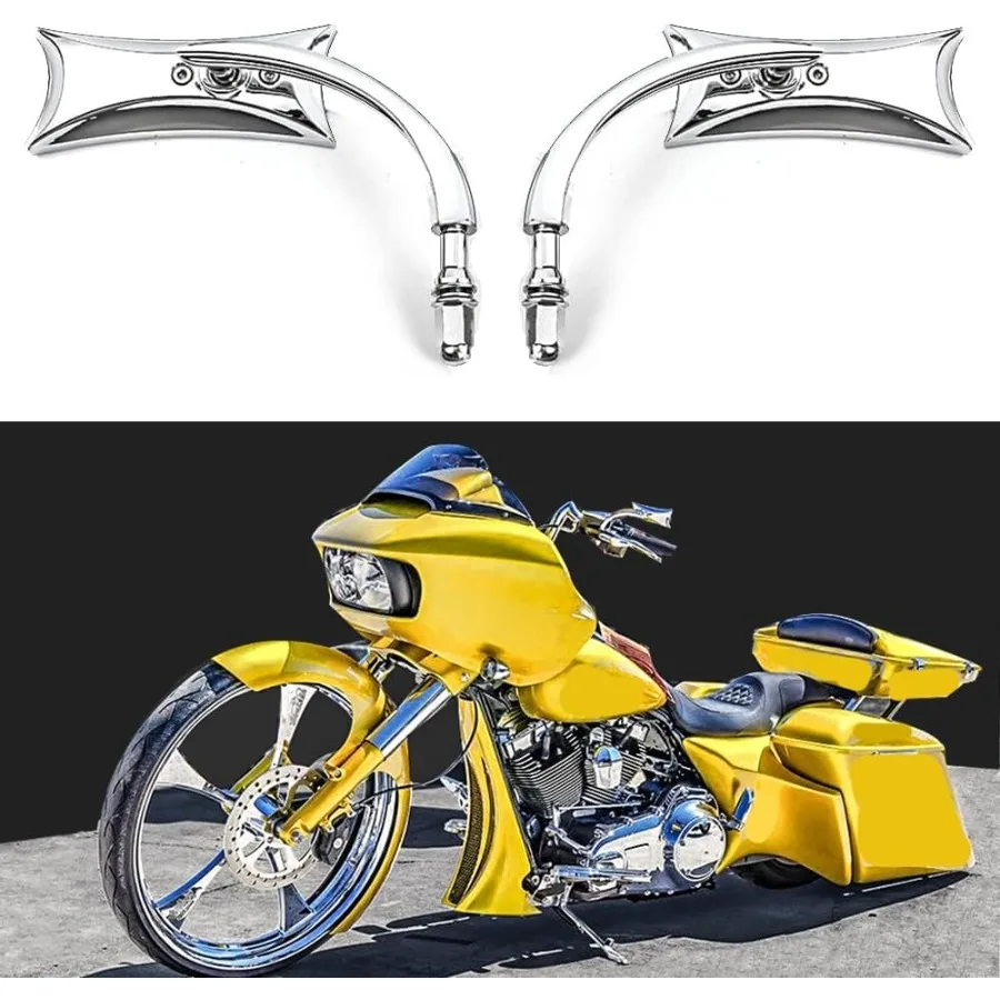 

Хромированные зеркала для мотоциклов M10, боковые аксессуары заднего вида неправильной формы для Harley Sportster Custom Iron 883 Road King St