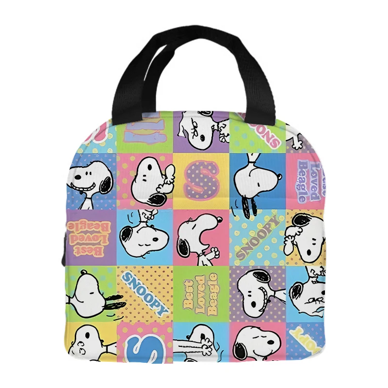 Snoopy torby na Lunch kreskówka folia aluminiowa worek ryżu posiłek pojemnik na lód opakowanie Anime mody studentów Bento torebka na Lunch prezent