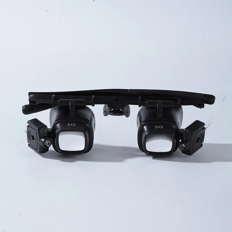 

24x Magnifying Glass Head Mounted LED Portable Clock Repair Suitable for Soldering Mobile Phone Electronic Components