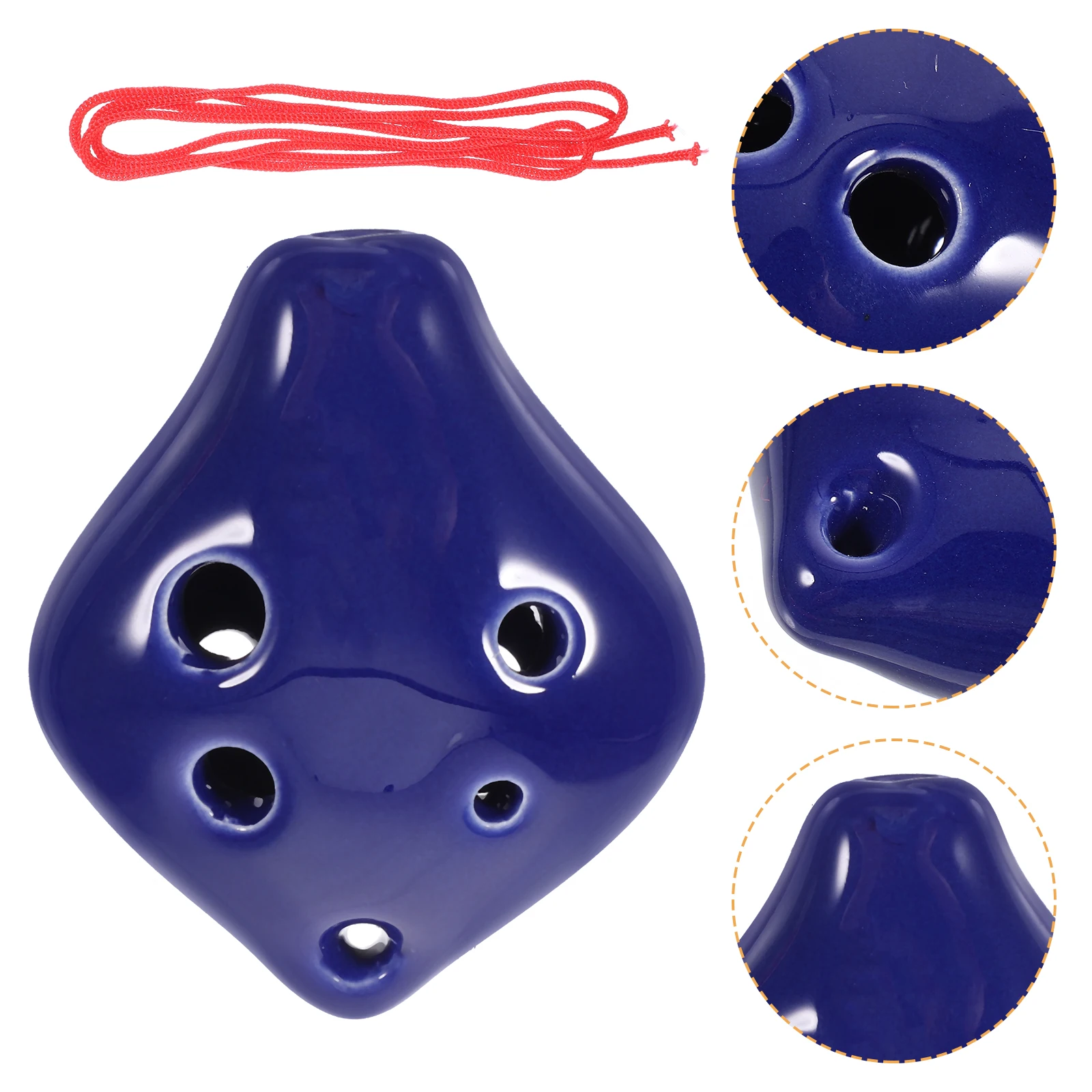 

6 Holes Ocarina Ceramic Musical Instrument for Adults Kids Night Craft Noble Design