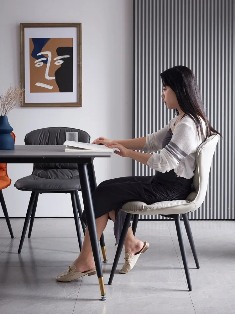 

Home Modern Minimalist Restaurant Dining Chair Light Luxury Chair Hotel Cafe Stool Manicure Stool