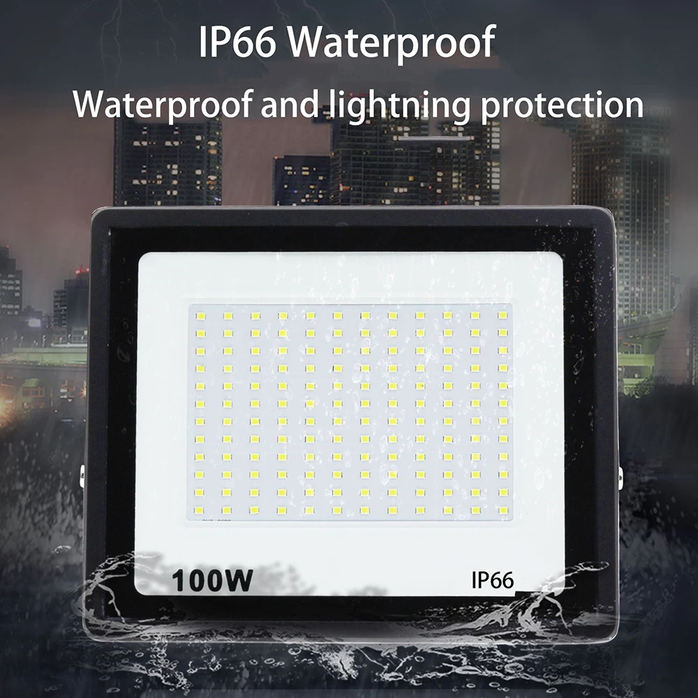 

LED Flood Light 30W 50W 100W 150W 200W 300W AC220V Outdoor Reflector Spotlight Wall Lamp IP66 Waterproof Garage Garden Lighting