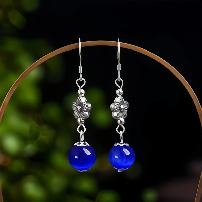 

Женские серьги-амулеты из натурального нефрита, серебро 925 пробы