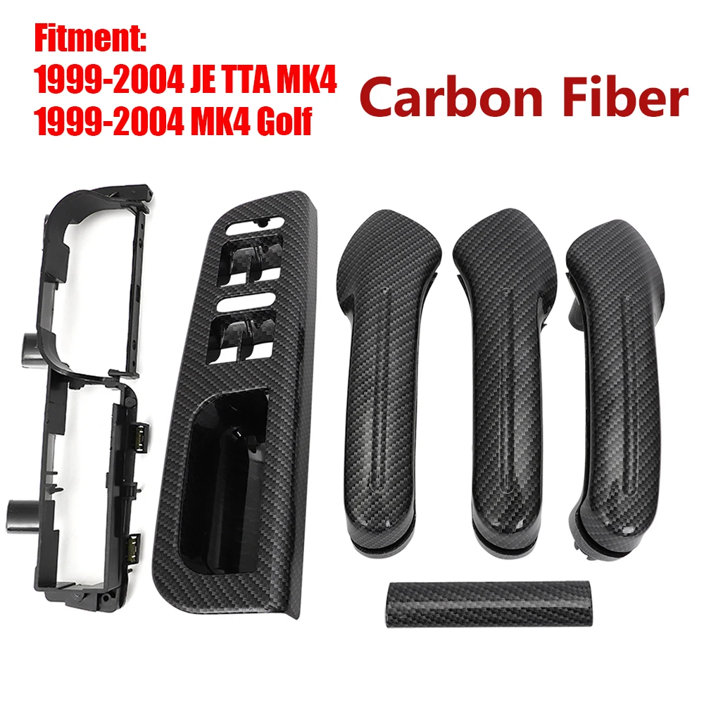 for Jetta 1999-2004 Carbon Fiber Interior Grab Handle Inside Door Handle Door Armrest For VW Bora Golf 4 MK4 1999-2004