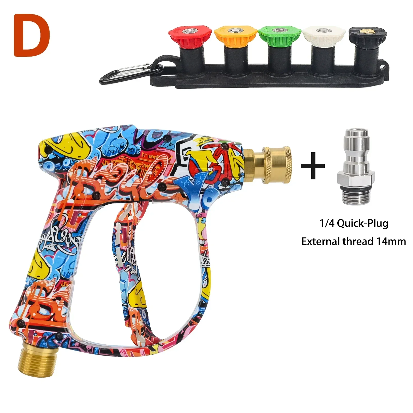 Graffiti Design High-Pressure Foam Gun Set - Multi-Brand Fit for Karcher/Bosch/Nilfisk, Ergonomic Grip,Car/RV/Truck Cleaning Kit image 3
