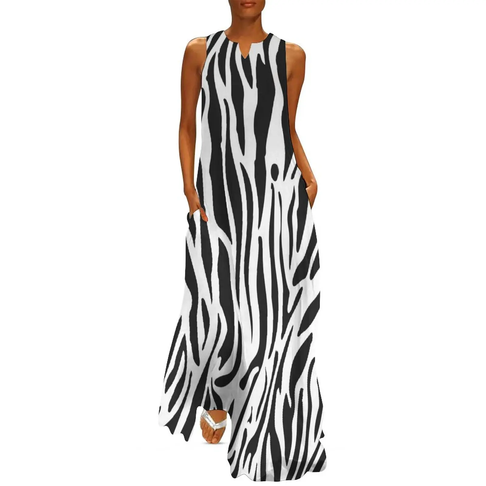 

Zebra black and white Long Dress summer dresses for women 2025 dresses women summer 2025 Women's long dress Party dresses Dress