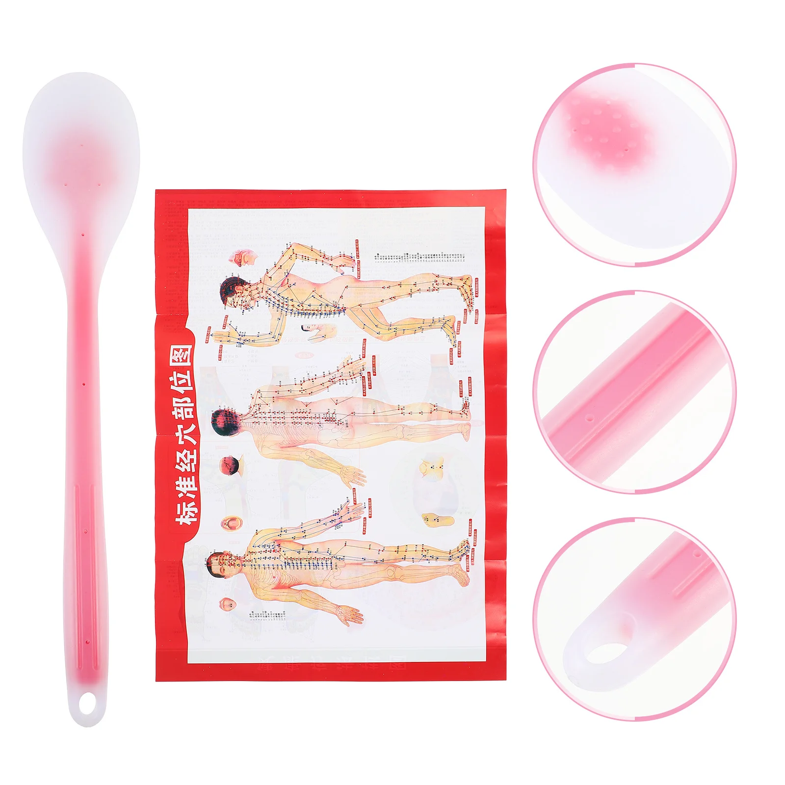 1 مجموعة سيليكون ميريديان بات أداة تدليك الجسم الضرب عصا للرقبة الظهر الكتف اليد نقاط الوخز العلاج التجريف الدورة الدموية #4