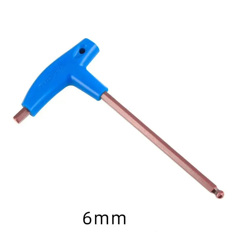 T25 3/4/5/6MM Chiave a brugola per bici Manico in plastica esteso a forma di T con doppie estremità Strumenti di riparazione multifunzionali per