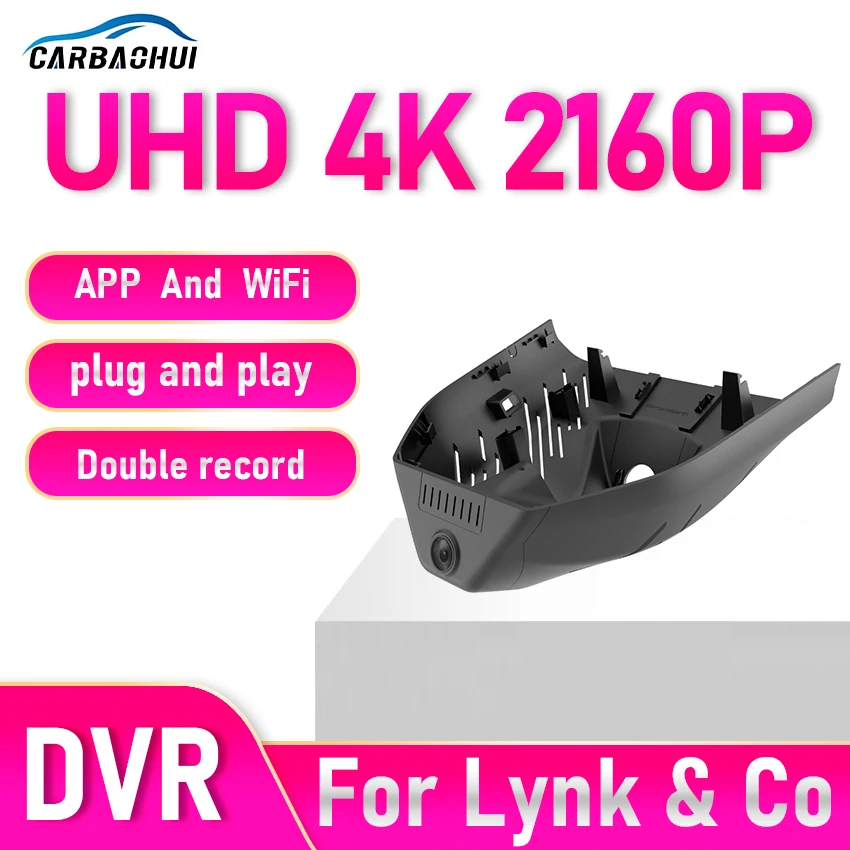 

Автомобильный видеорегистратор 4K Plug and Play Dash Cam ночного видения для Lynk & Co 03 03+ Facelift 2023 2024 2025, видеокамера для Lynk & Co 03