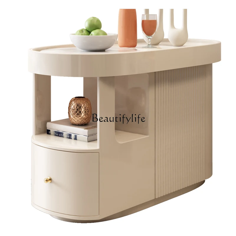 

Slate sofa side table simple modern side cabinet household coffee table light luxury