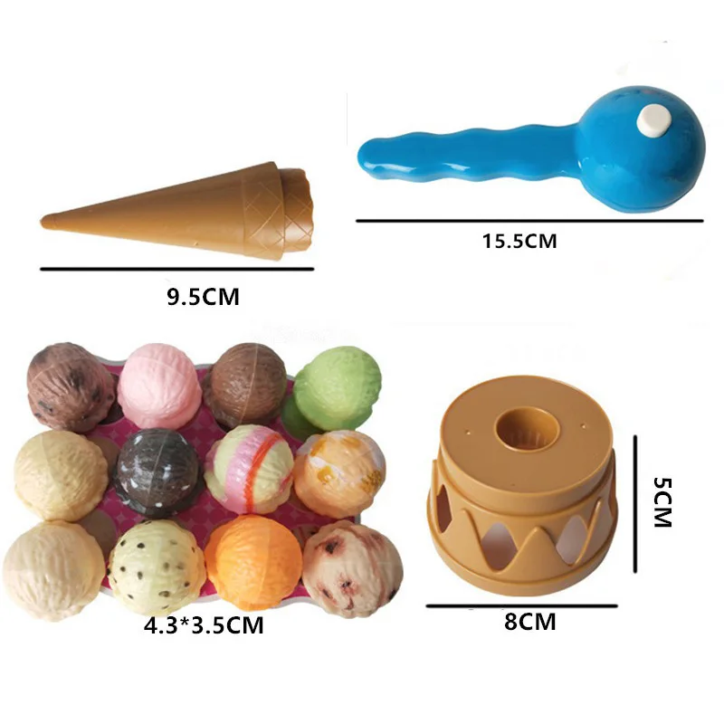 Juguete de apilamiento Montessori para bebé, juguete educativo interactivo de entrenamiento de equilibrio de helado, rompecabezas para niños pequeños