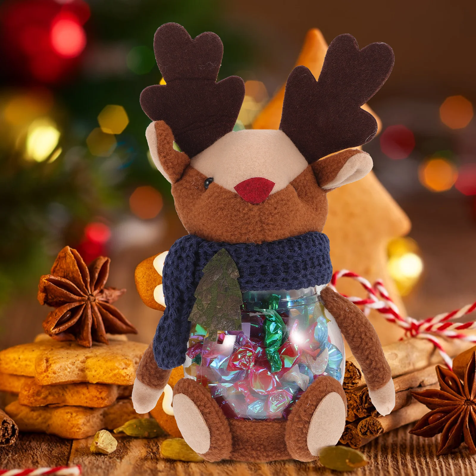 جرة حلوى عيد الميلاد المحمولة مختومة صندوق تخزين ملفات تعريف الارتباط متعددة الأغراض حفلة عيد الميلاد حاوية الحلوى جرة تخزين عيد الميلاد