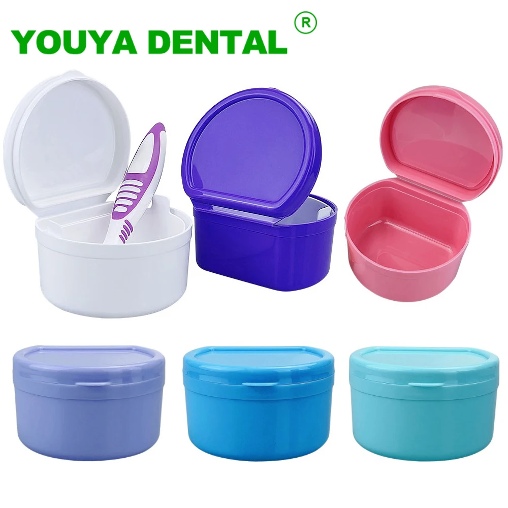 

Dental Organizer Box False Teeth Denture Bath Box Case Orthodontic Retainer Mouth Guard Braces Organizer Oral Care Supplies