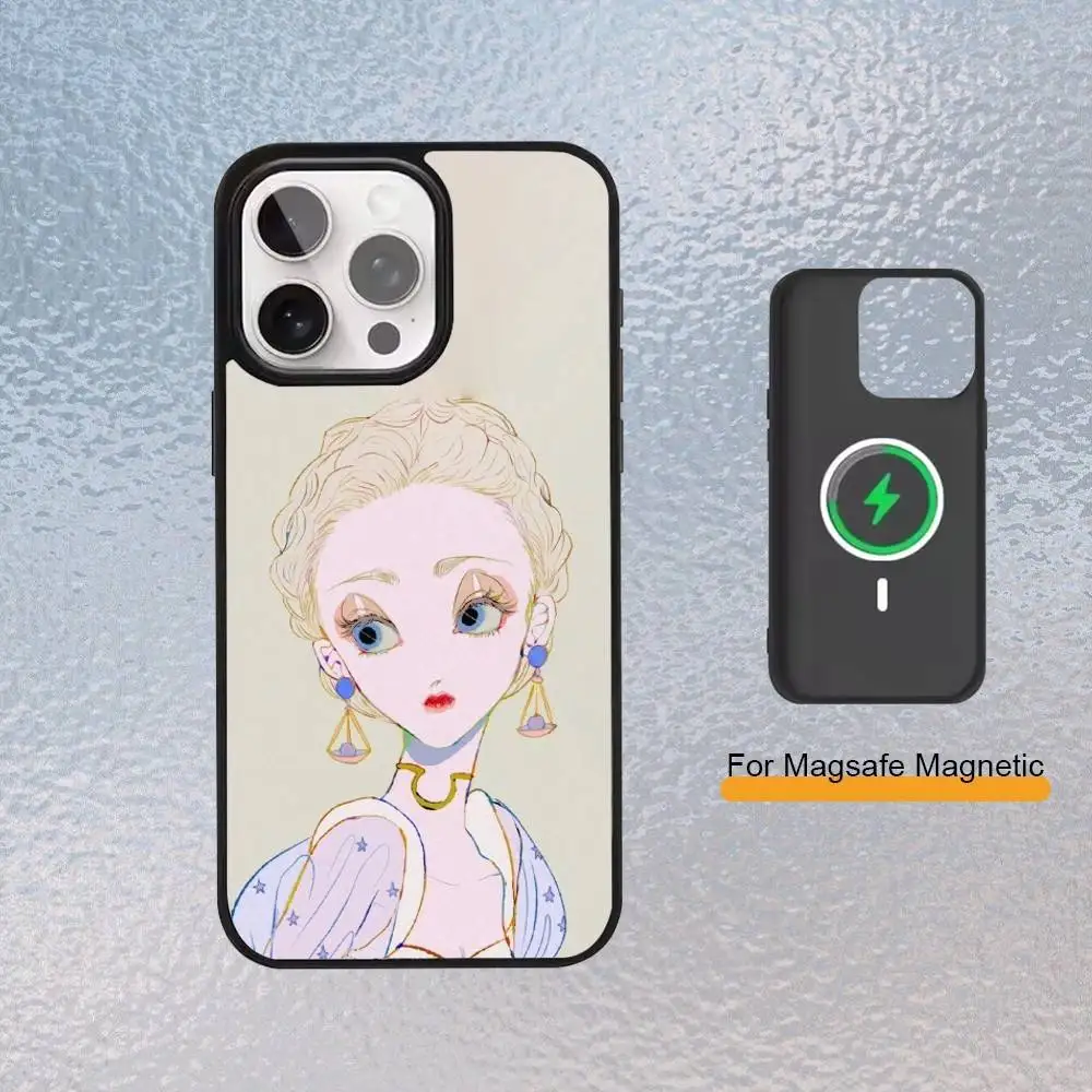 Yashiro Nanaco Phone Case for iPhone 17,16,15,14,13,12,11 Plus,Pro Max Magnetic Wireless Charging Cover