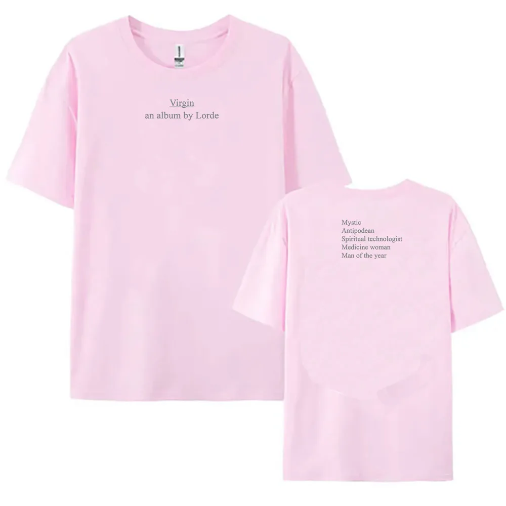 Lorde Virgin Album Print T-shirt Kurzarm Sommer Baumwolle T-shirts Casual Frauen Männer Kleidung Unisex Streetwear Graphic Tees Top