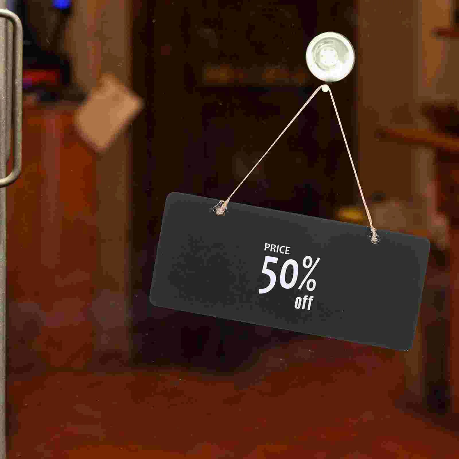 6 Pcs Show Message Blackboard Wooden Hanging Tag Mini Flower Store Chalkboard Pendant Meeting Sign