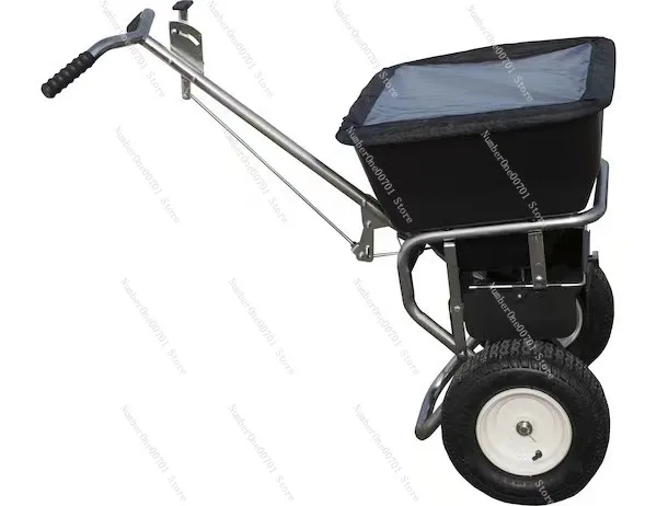 Spreading cart fertilizing seeder