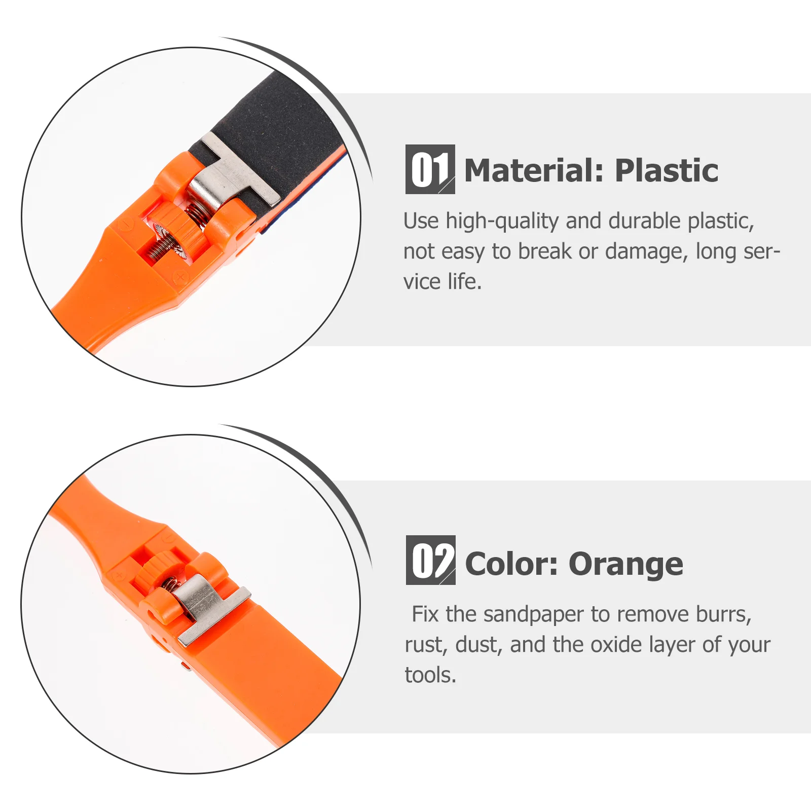 

1pc Plastic Sandpaper Clamp 27Mm Manual Holder For Polishing Grinding Tools Reusable Sandpaper Clip Lightweight Durable