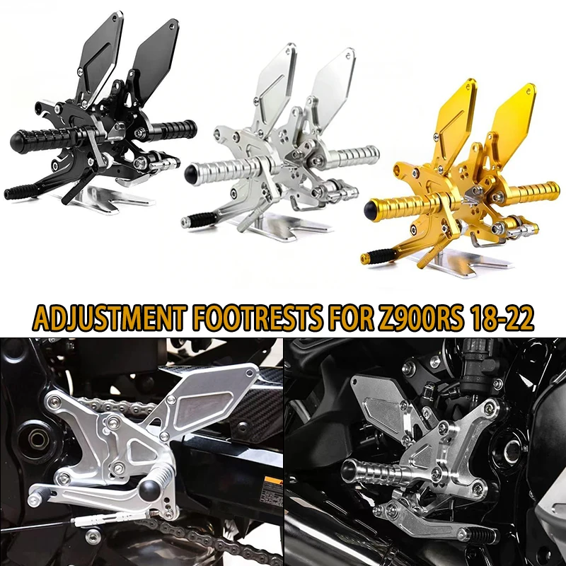 

Motorcycle Rearsets Adjustment Footrests Footpeg Pedal Foot Pedals For Kawasaki Z900 RS Z 900 RS Z900RS SE Cafe ABS 2018-2024
