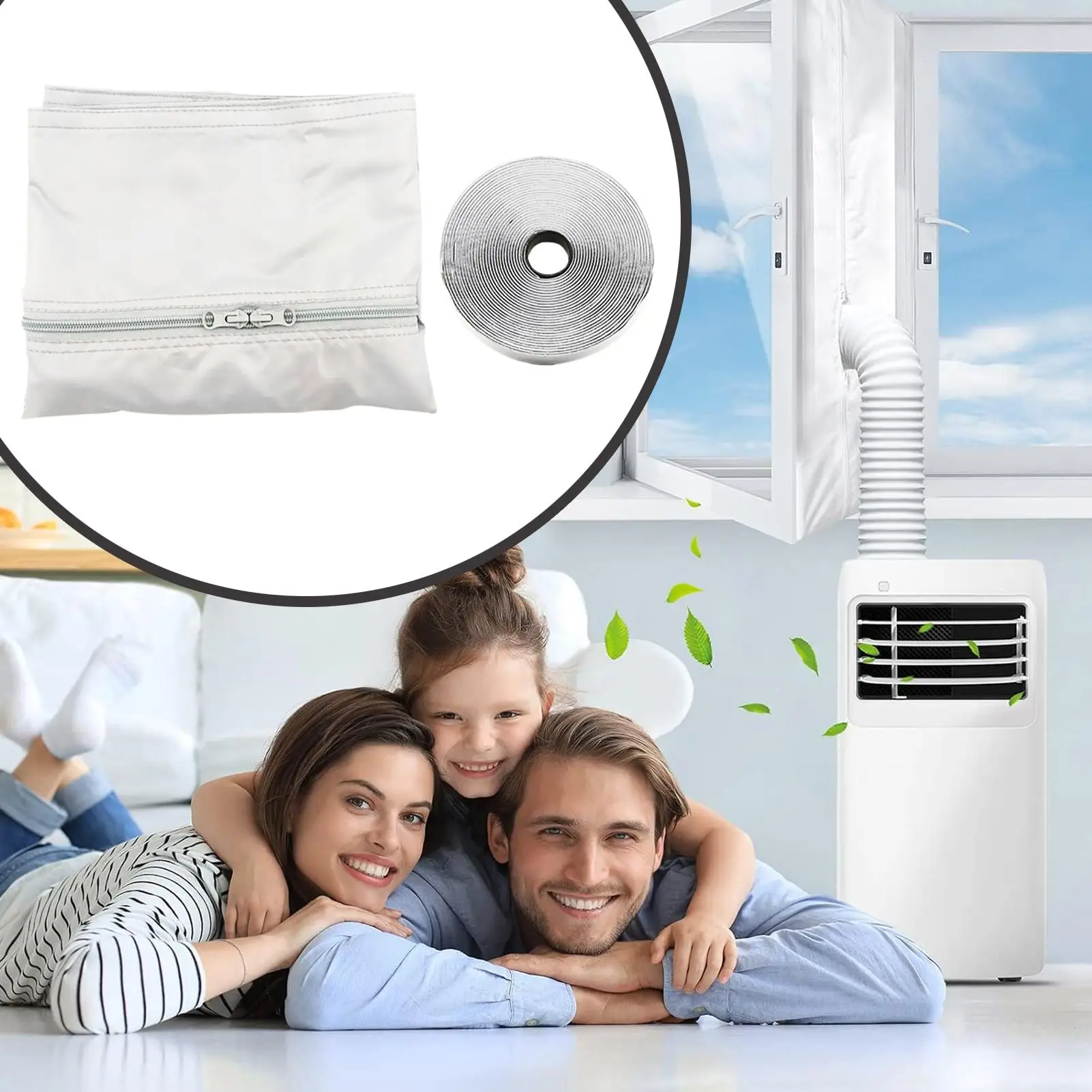 Air Conditioner Window Seal Kit 3m/4m Portable Universal Window Seal For Mobile Ac With Zip Upgraded Waterproof Window Seal