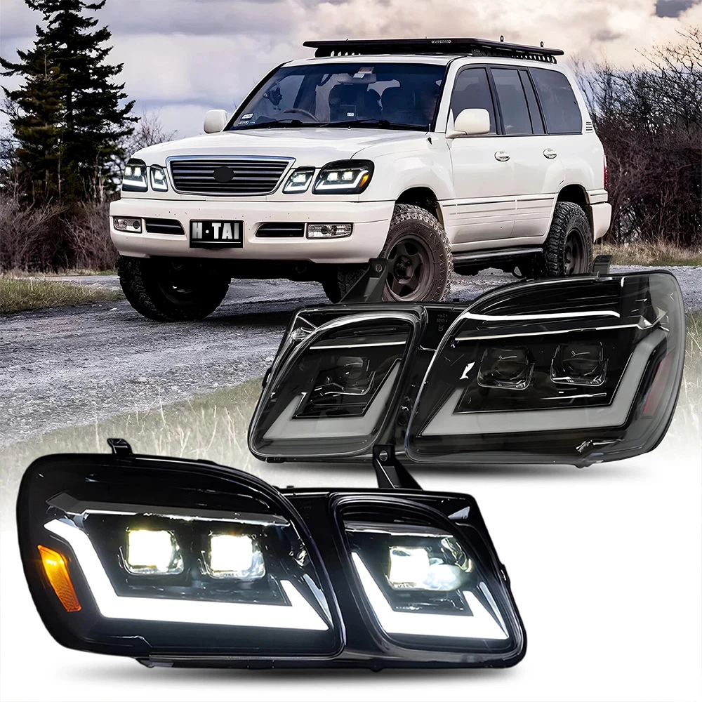 

Pair Headlight Assembly For Lexus LX470 1998-2006 LED Head lights Headlamp Vehicle Turn Indicator Light Daytime Running Lights