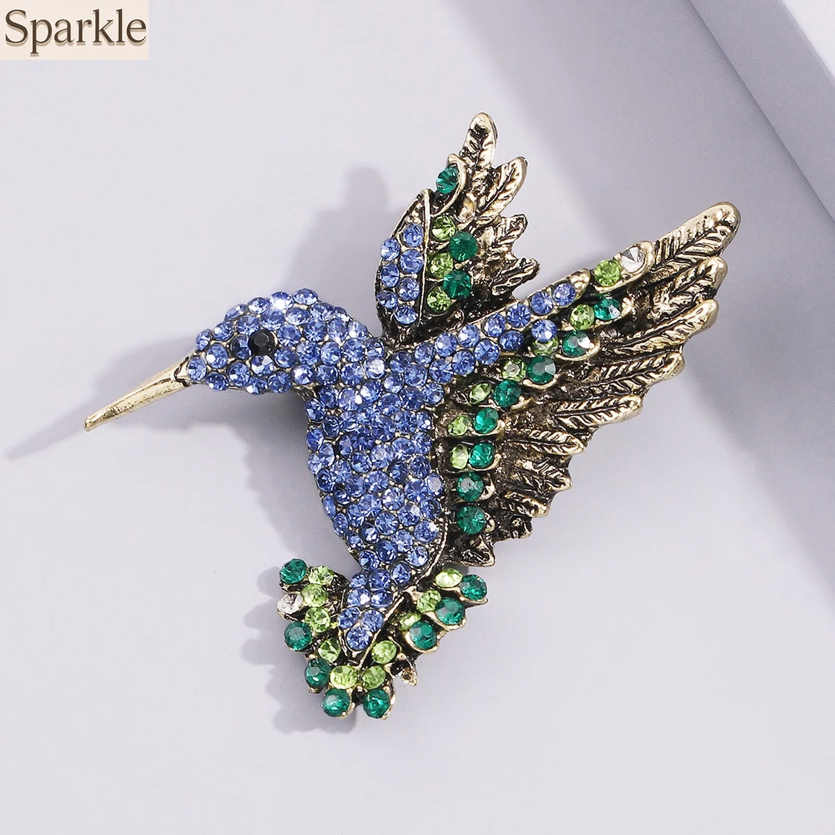 

Hummingbird Brooches for Women Unisex Glass Bird Animal Pins Banquet Party Backpack Gifts Jewelry Accessories Friend Gifts