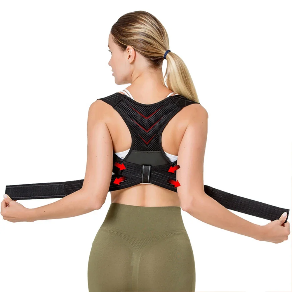 Adjustable Back Shoulder Posture Corrector Belt Clavicle Spine Support Reshape Your Body Home Office Sport Upper Back Neck Brace