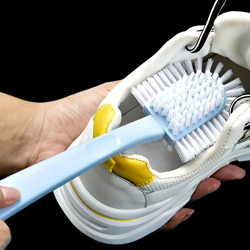 1pc Multi-Angle Shoe Cleaning Brush, Polyester Fiber Bristles Versatile Scrubbing Tool for Sneakers Laundry Household Use
