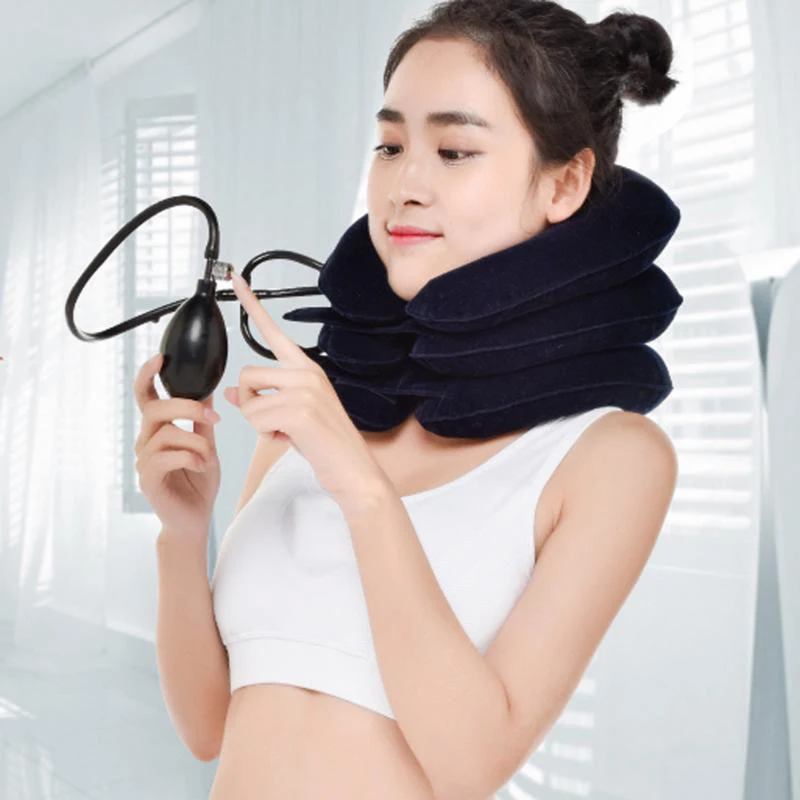 K-STAR Soft U Neck Pillow Air Inflatable Cervical Device For Back Shoulder Neck Pain Care Massage KitsCushion New Drop Shopping