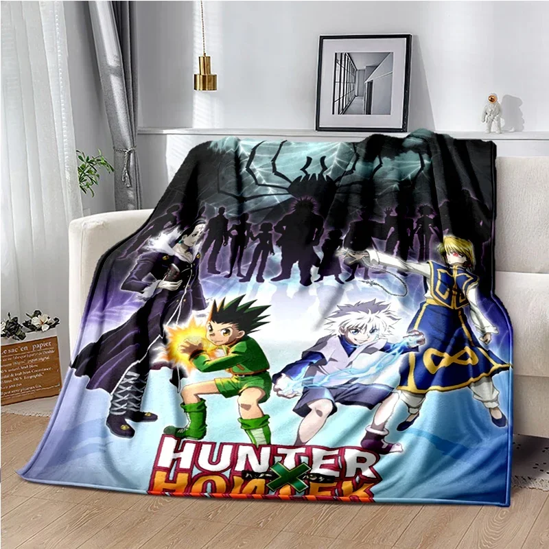 2026 New Anime Blanket Sofa Winter HUNTER X HUNTER Warm Bed Fleece Custom Nap Home Fluffy Soft Blankets King Size Microfiber Bed