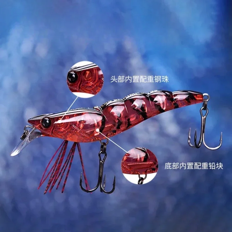 Japan YO-ZURI DUEL 7g 13.5g Shrimp Shape Hard Bait F1221 Long-range Slow-sinking SHRIMP Bionic Fish Luya EGI JIG  Lure