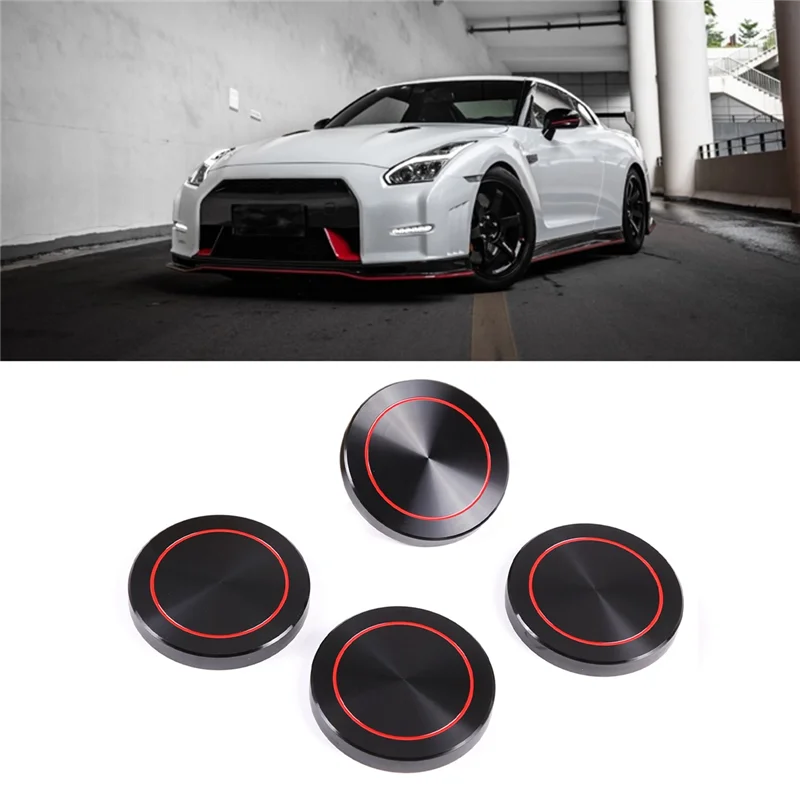 Capuchons de centre de roue en alliage d'aluminium, couvercle de moyeu, garniture de style de voiture, Nissan GTR R35, 2008-2016