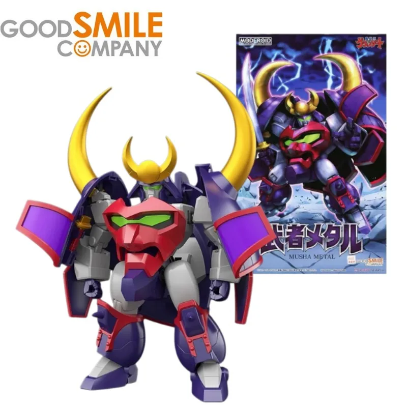 

In Stock Original GSC MODEROID Madou King Granzort Musha Metal 12cm Pvc Movable Assembled Anime Mecha Model Collectible Toy