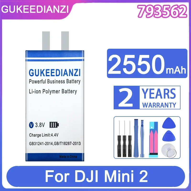 GUKEEDIANZI Replacement Battery 783461 793562 2550mAh For DJI Mini 2 mini2 Camera RC Drone Batteria (Your DIY Welding) Cells